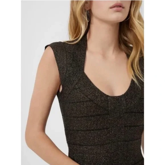 French Connection Danni Crepe Bandage Heath Dress - Picture 2 of 13